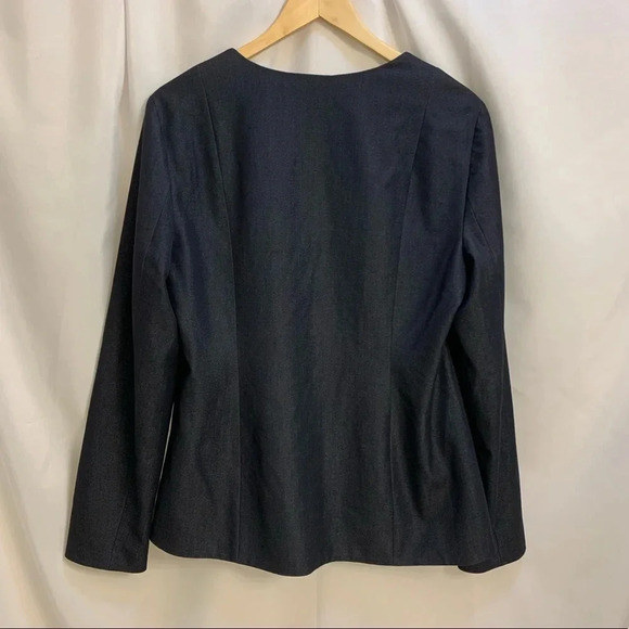 Dana Buchman Denim Look Navy Zip Front Jacket - size 10 - Picture 5 of 8